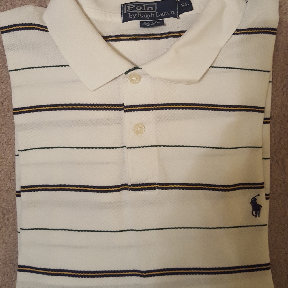 Polo Ralph Lauren Stripe Polo Mesh. Sz. XL